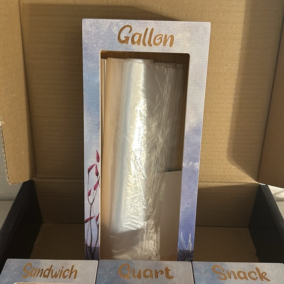 Ziplock Bag Organizer for Drawer - Bamboo Kitchen Food Set of 4 - Picture 4 of 6